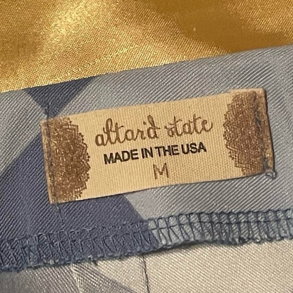 NWT Altar’d State blue-toned diamond checkered mini skirt - Picture 6 of 6